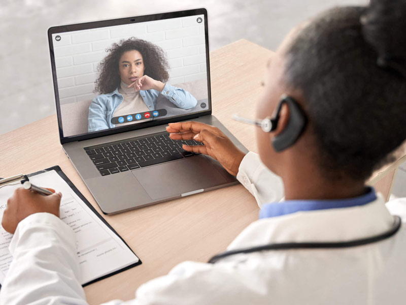 Doctor Talking with patient in Video Call