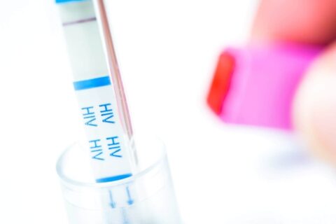 Person evaluating an At-home HIV test kit – Brevard Health Alliance