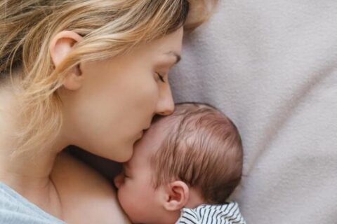 New Mom sleeping with a newborn – Brevard Health Alliance